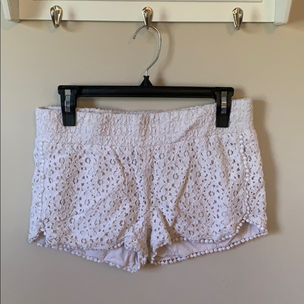 White Lace Shorts